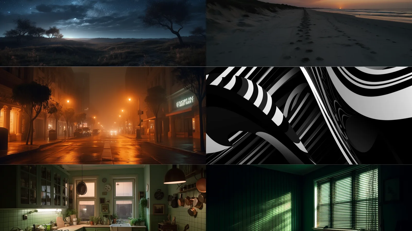 Backgrounds made with artificial intelligence for a music video shoot