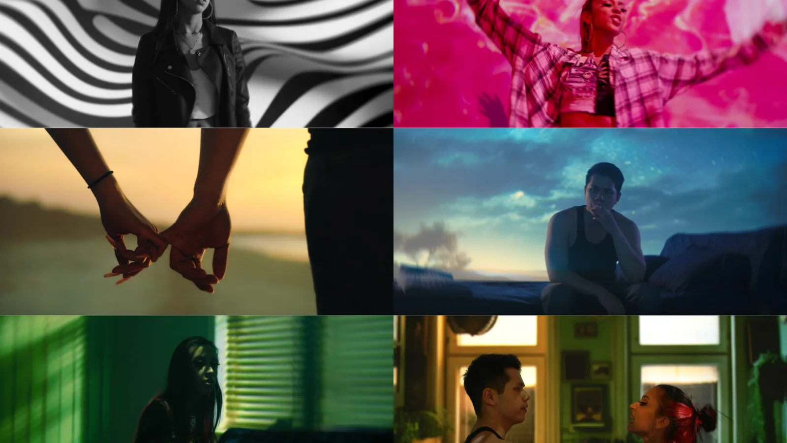 Music video stills with AI-generated backgrounds